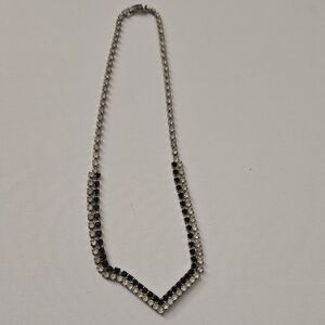 Elegant Black and Silver Necklace